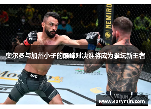 奥尔多与加州小子的巅峰对决谁将成为拳坛新王者